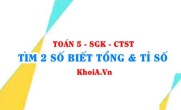 Cách tìm 2 số khi biết hiệu và tỉ số Toán lớp 5 Chân trời sáng tạo